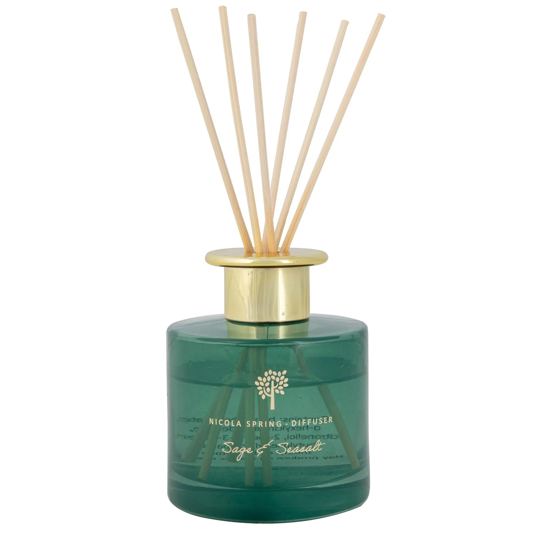 200ml Sage & Seasalt Scented Reed Diffuser - By Nicola Spring