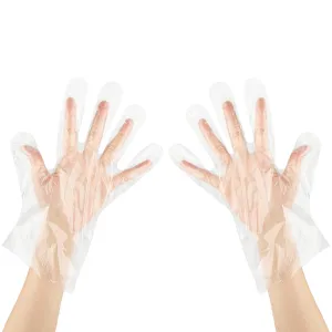 500PCS Thick Large Disposable PE Gloves, Multi Purpose Plastic Hand Gloves, Cleaning Disposable Glove for Kitchen and Garden