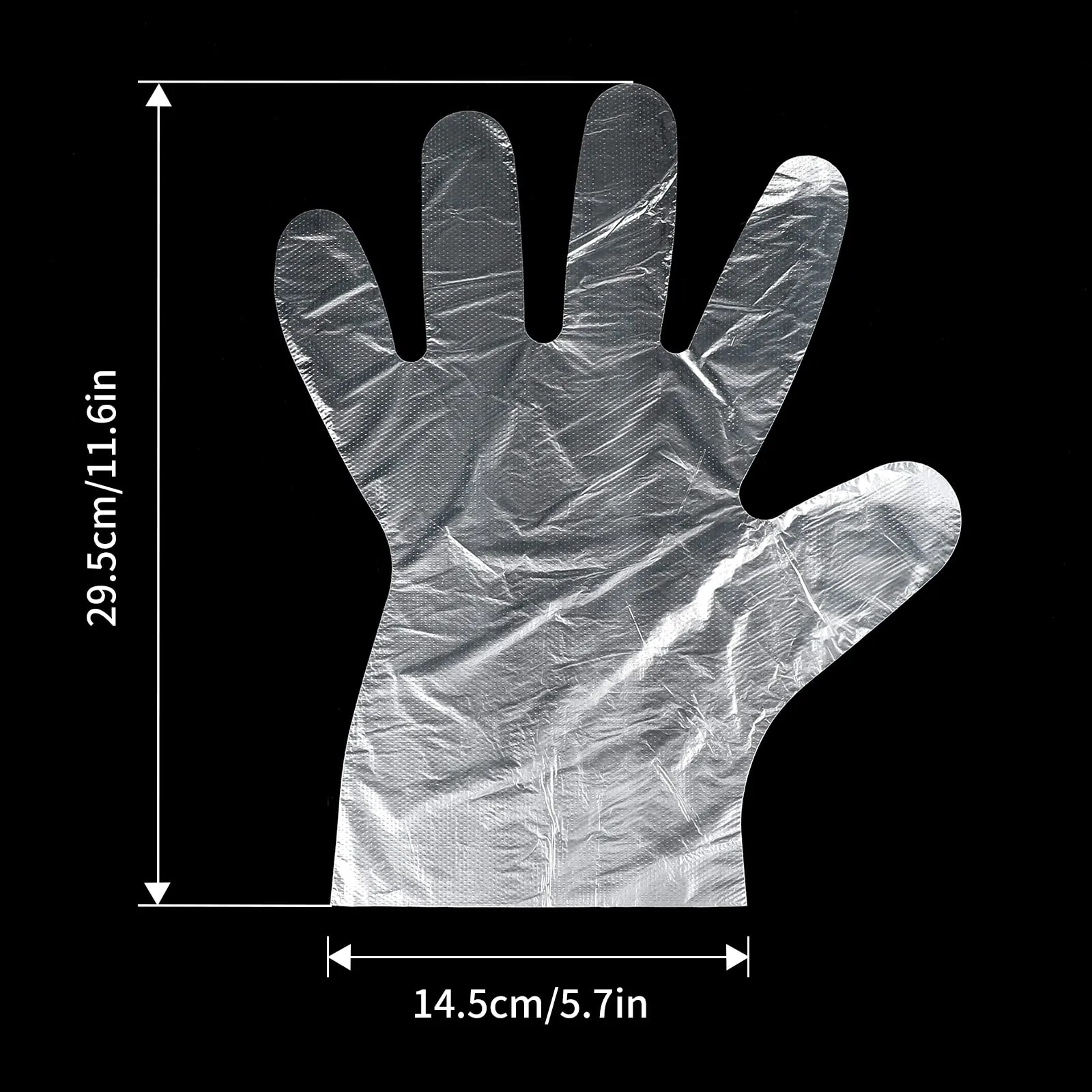 500PCS Thick Large Disposable PE Gloves, Multi Purpose Plastic Hand Gloves, Cleaning Disposable Glove for Kitchen and Garden
