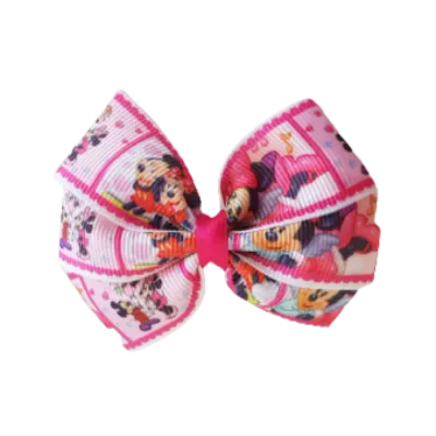 Bella Hair Bow - Mickey and Minnie Mouse in Love