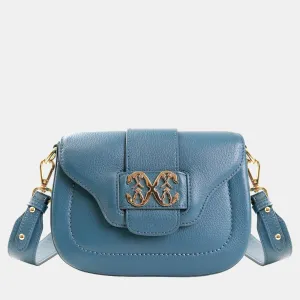 Bluish Green Leather MARIE OLGA Crossbody