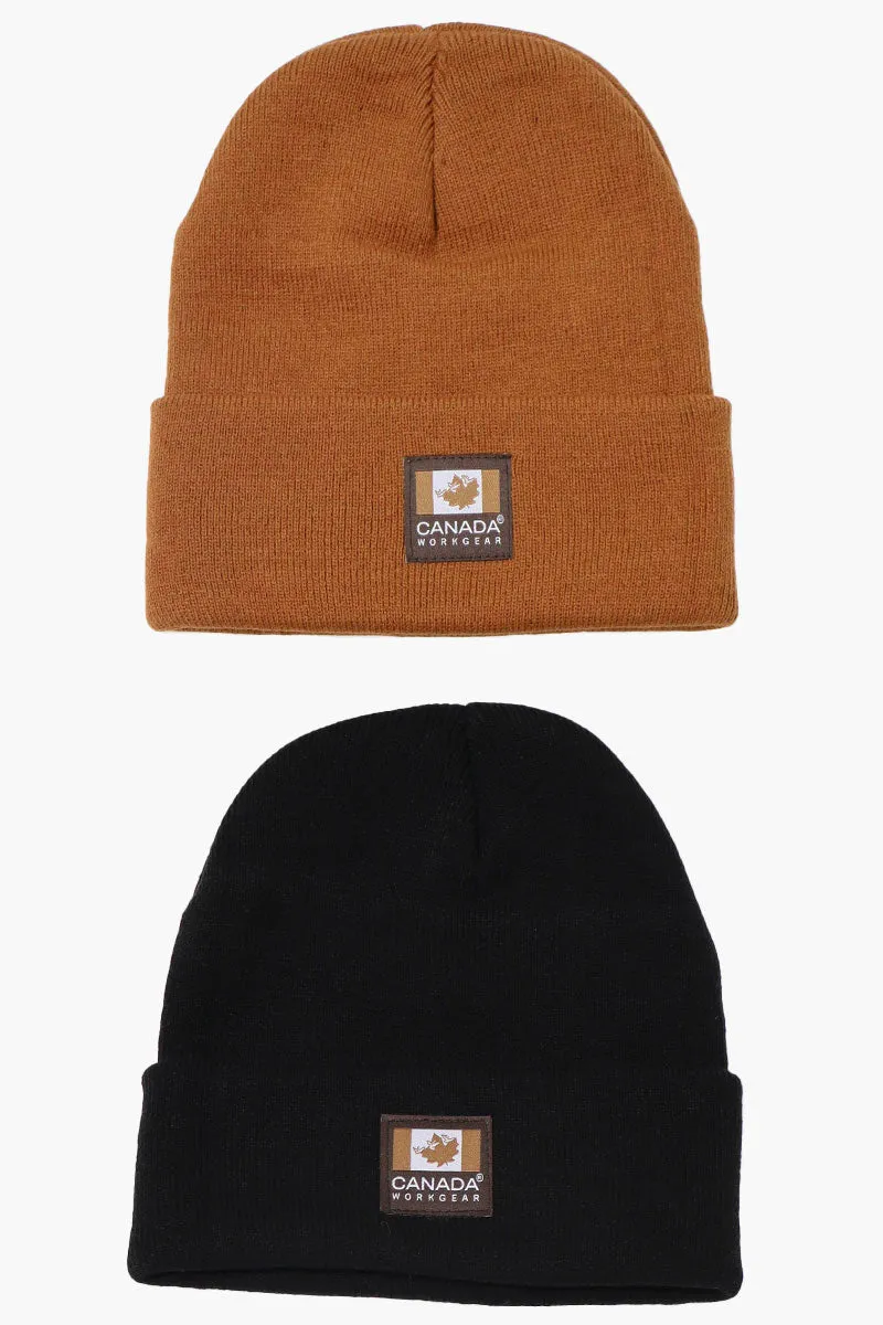 Canada Work Gear 2 Pack Cuffed Hat - Brown