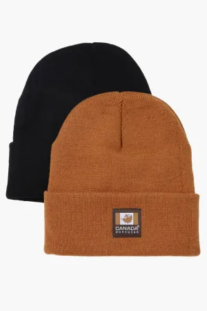 Canada Work Gear 2 Pack Cuffed Hat - Brown