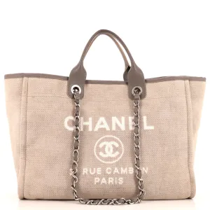 CHANEL Deauville Tote Wool Medium