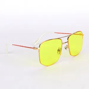 Christian Dior Luxury Hand Crested Yellow Lens Sunglasses