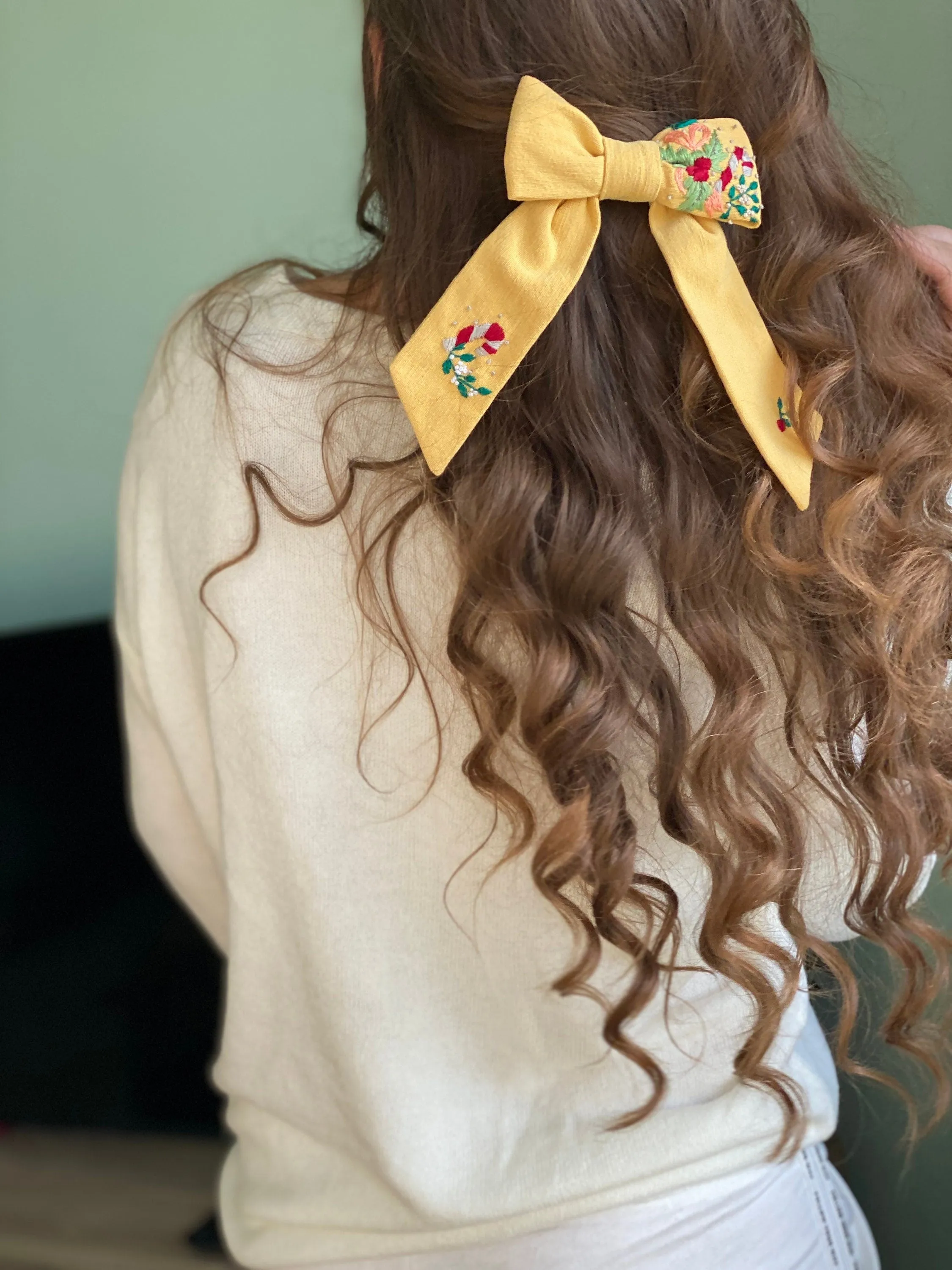 Cute hair accessories Christmas hair bow