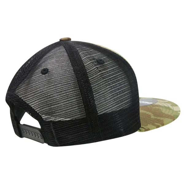 Decky 6307 - MultiCam High Crown Trucker Hat, Camo Flat Bill Trucker Cap - CASE Pricing