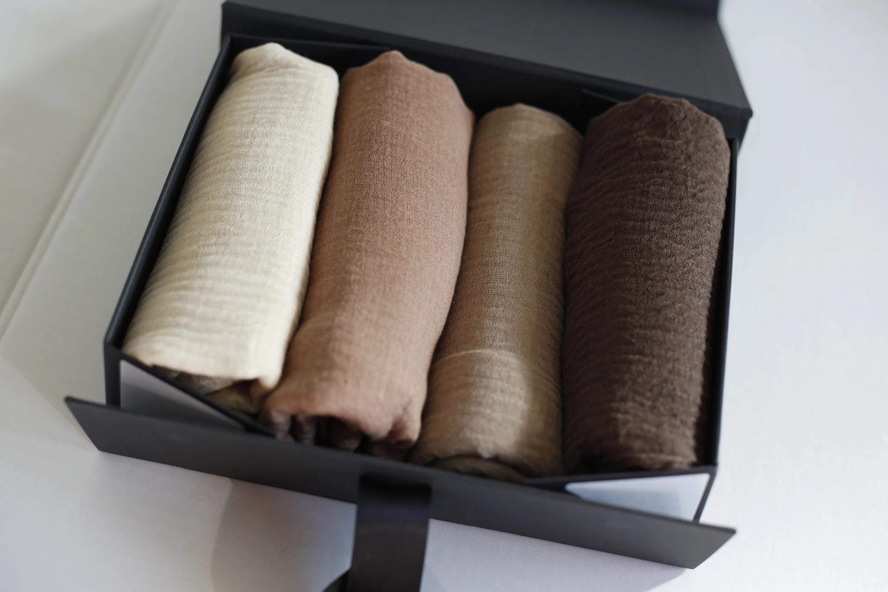 Gift Box for Ladies, 4 pack crinkle cotton scarves, Cotton Hijabs