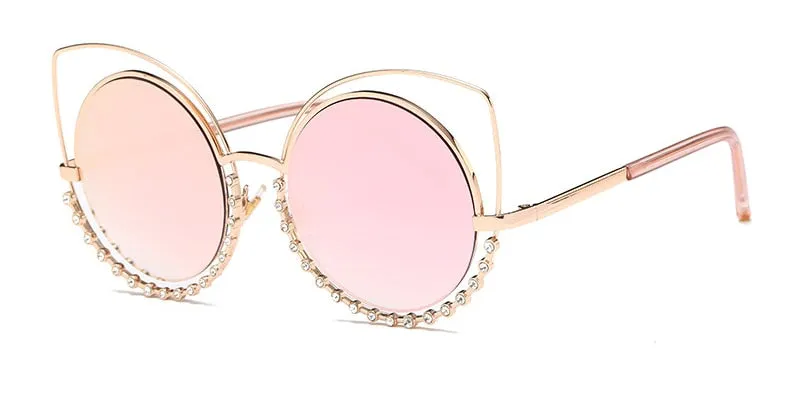 Luxury Cat Eye RunBird Diamond Sunglasses