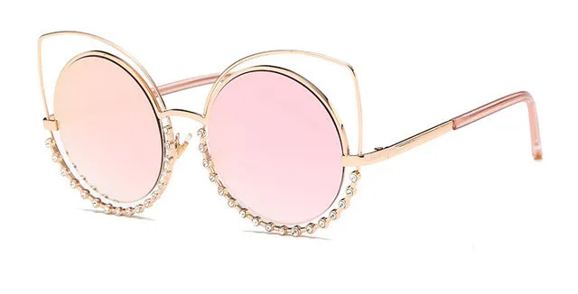 Luxury Cat Eye RunBird Diamond Sunglasses