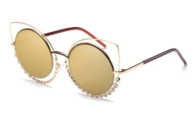 Luxury Cat Eye RunBird Diamond Sunglasses