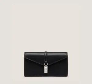 Milan Loveletter Clutch Handbags, Black Smooth Leather, Size: U No Dimension