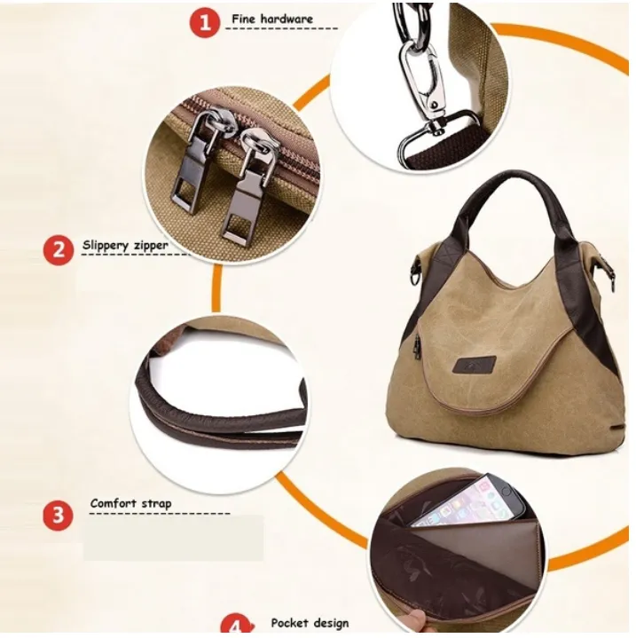 New Large Pocket Casual Women's Shoulder Bag