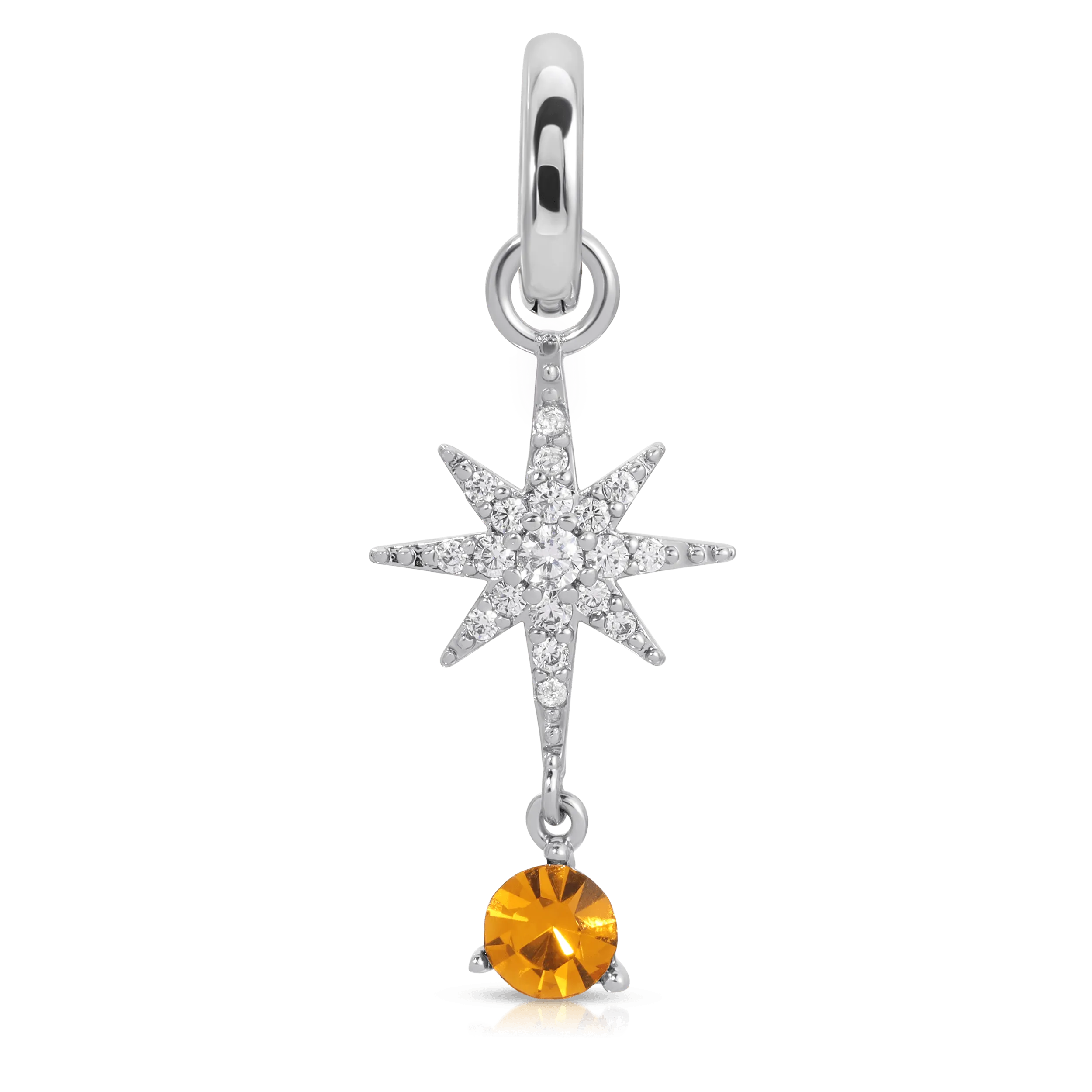 November Topaz Birthstone Charm - Star