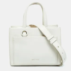 Off  White Leather Grand Series Tote