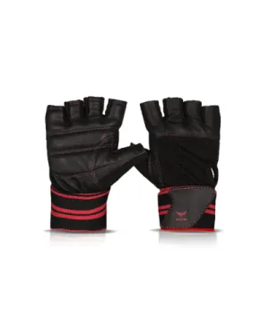 One Size Fits All Unisex Leather Gym Gloves   Gym Gloves for Men and Women (BUY 1 GET 1 FREE )
