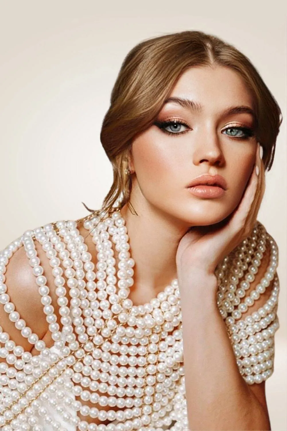 Pearl Round Layered Long Necklaces