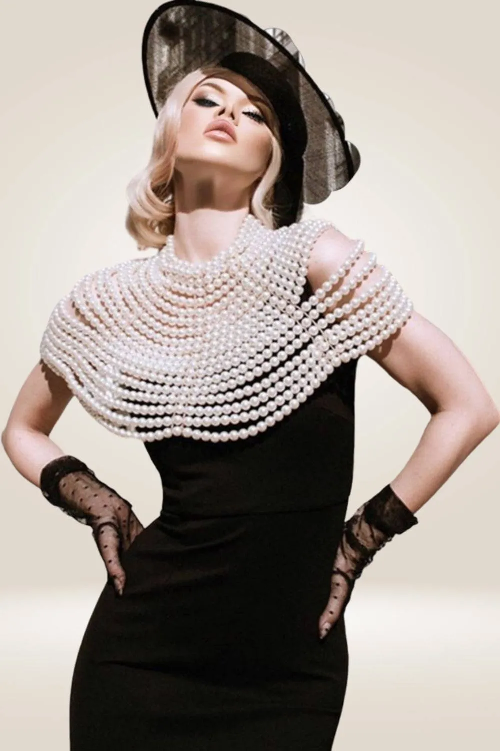 Pearl Round Layered Long Necklaces