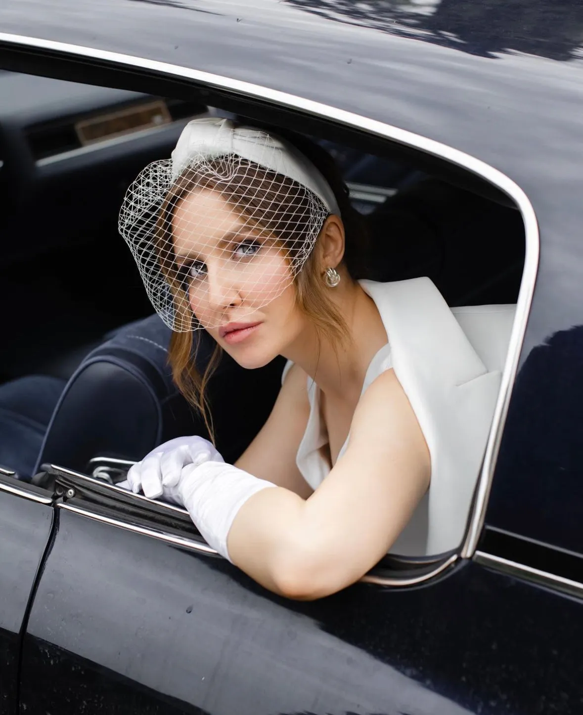 Satin Medium Length Wedding Gloves