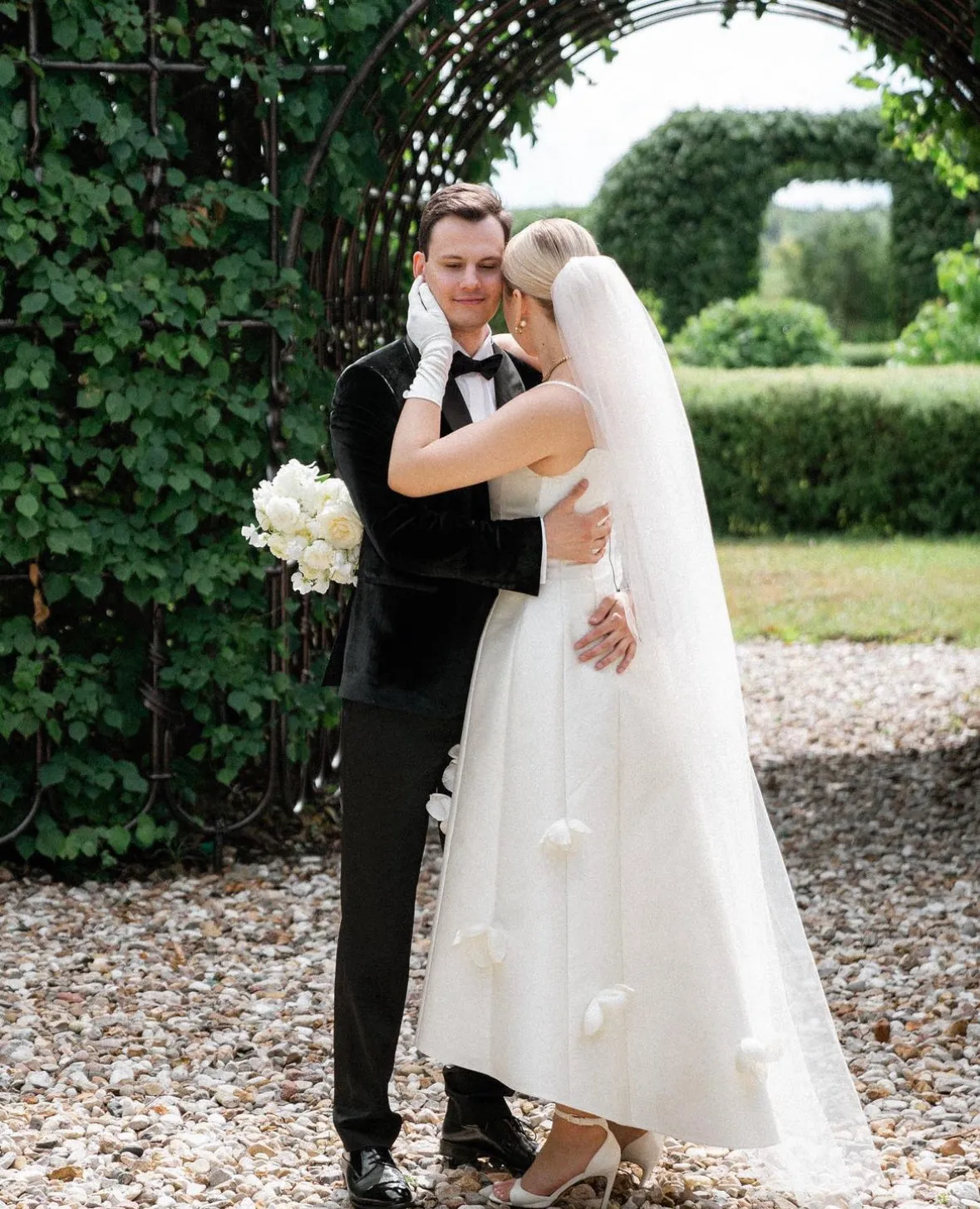 Satin Medium Length Wedding Gloves