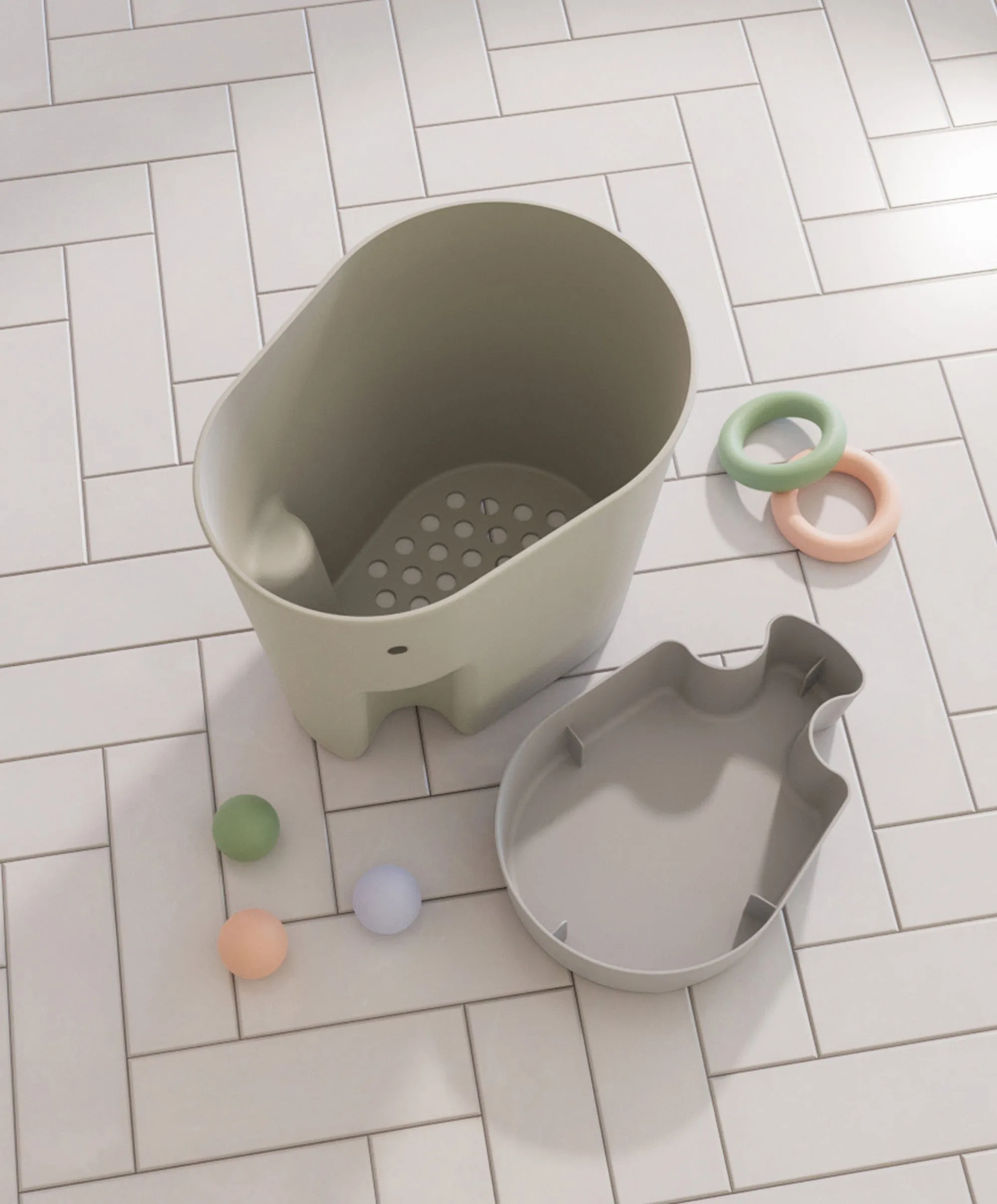 Shnuggle Ellie Bath Toy Storage Draining Caddy