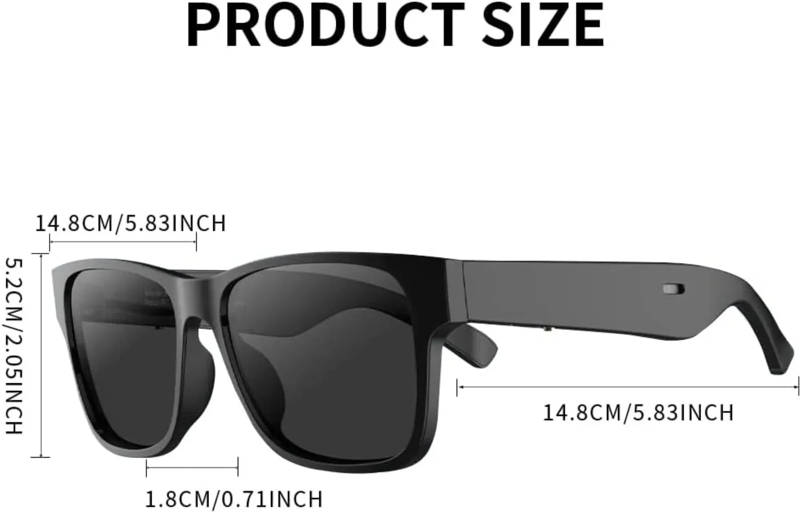 Smart Sunglasses, Polarized Sunglasses with Bluetooth Speaker, Driving/Sports/Outdoor UV Protection, Unisex