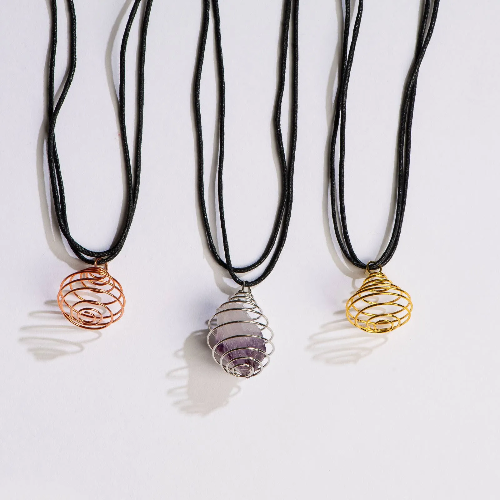 Spiral Pendants | With Black Cord