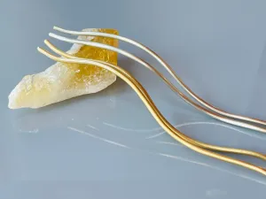 Sterling Silver Hair Sticks Waves Gold hair sticks, Minimalist Modern Long Hair Accessories