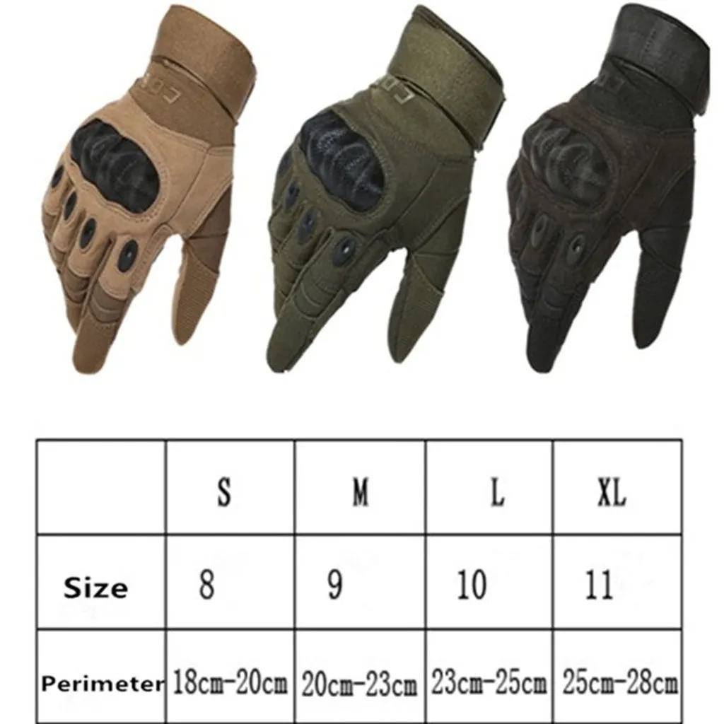 Two Pairs Gloves Hard Military Knuckle Tactical Gloves Motorbike Motorcycle ATV Riding Army Combat Full Finger Gloves for Men
