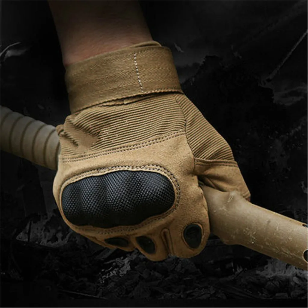 Two Pairs Gloves Hard Military Knuckle Tactical Gloves Motorbike Motorcycle ATV Riding Army Combat Full Finger Gloves for Men