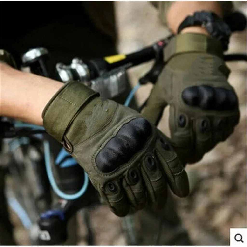 Two Pairs Gloves Hard Military Knuckle Tactical Gloves Motorbike Motorcycle ATV Riding Army Combat Full Finger Gloves for Men