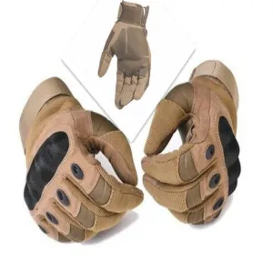 Two Pairs Gloves Hard Military Knuckle Tactical Gloves Motorbike Motorcycle ATV Riding Army Combat Full Finger Gloves for Men