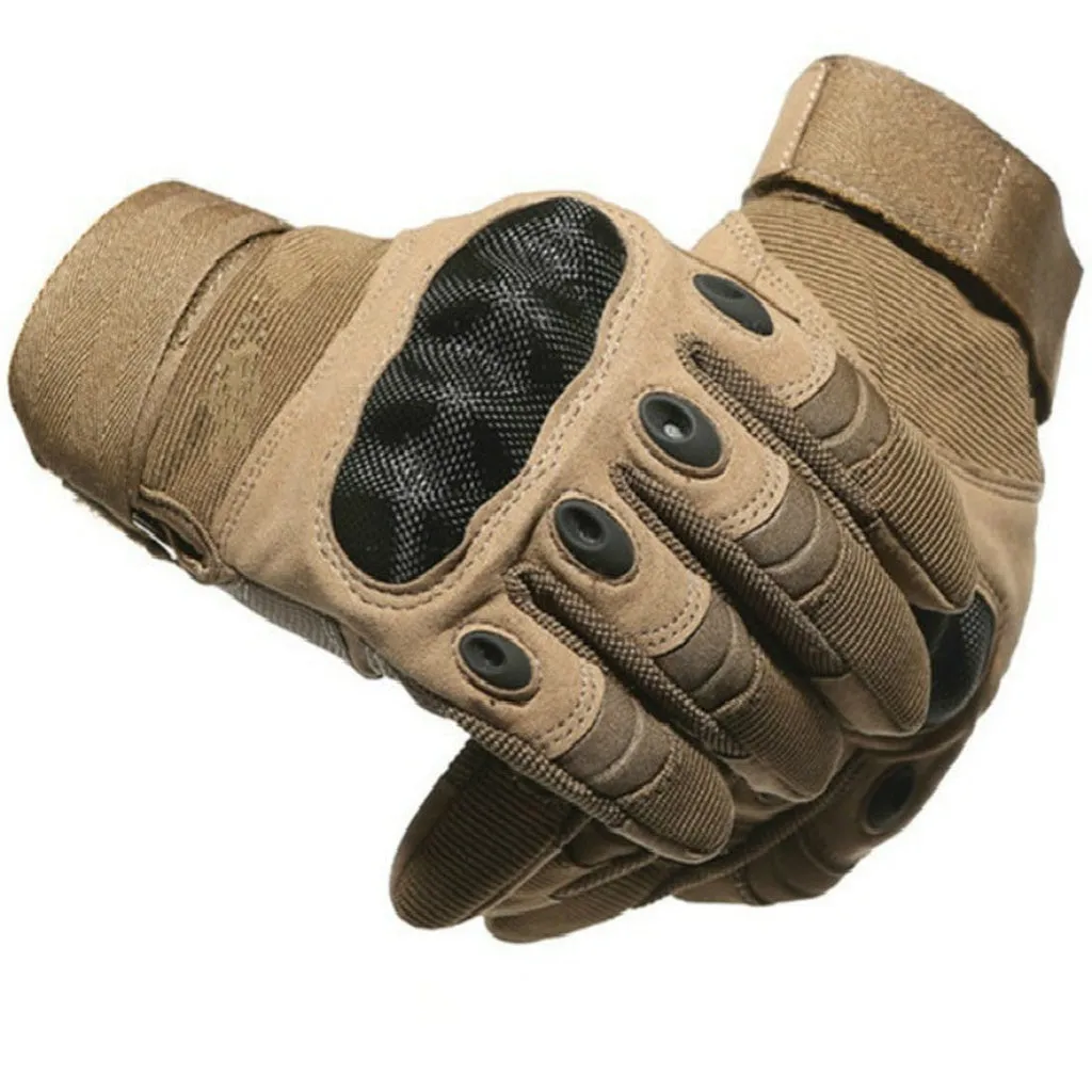 Two Pairs Gloves Hard Military Knuckle Tactical Gloves Motorbike Motorcycle ATV Riding Army Combat Full Finger Gloves for Men