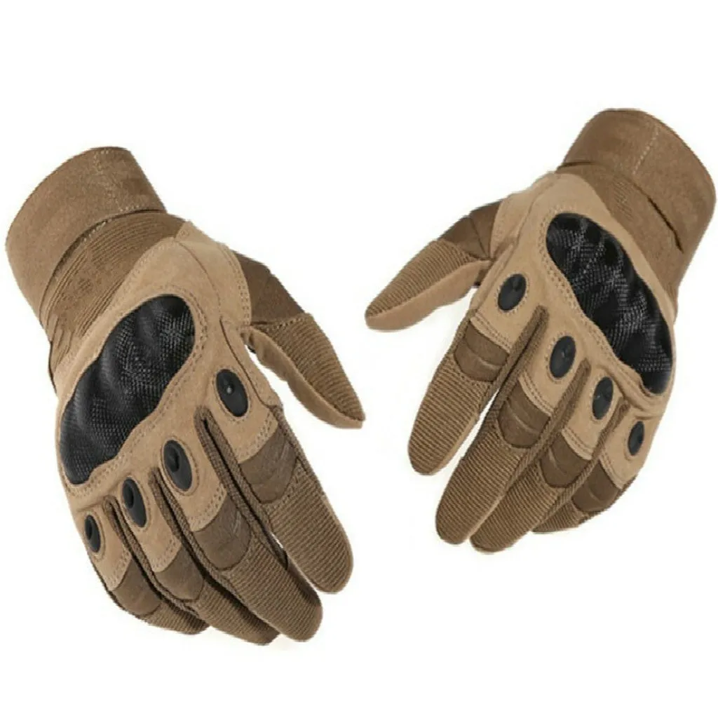 Two Pairs Gloves Hard Military Knuckle Tactical Gloves Motorbike Motorcycle ATV Riding Army Combat Full Finger Gloves for Men