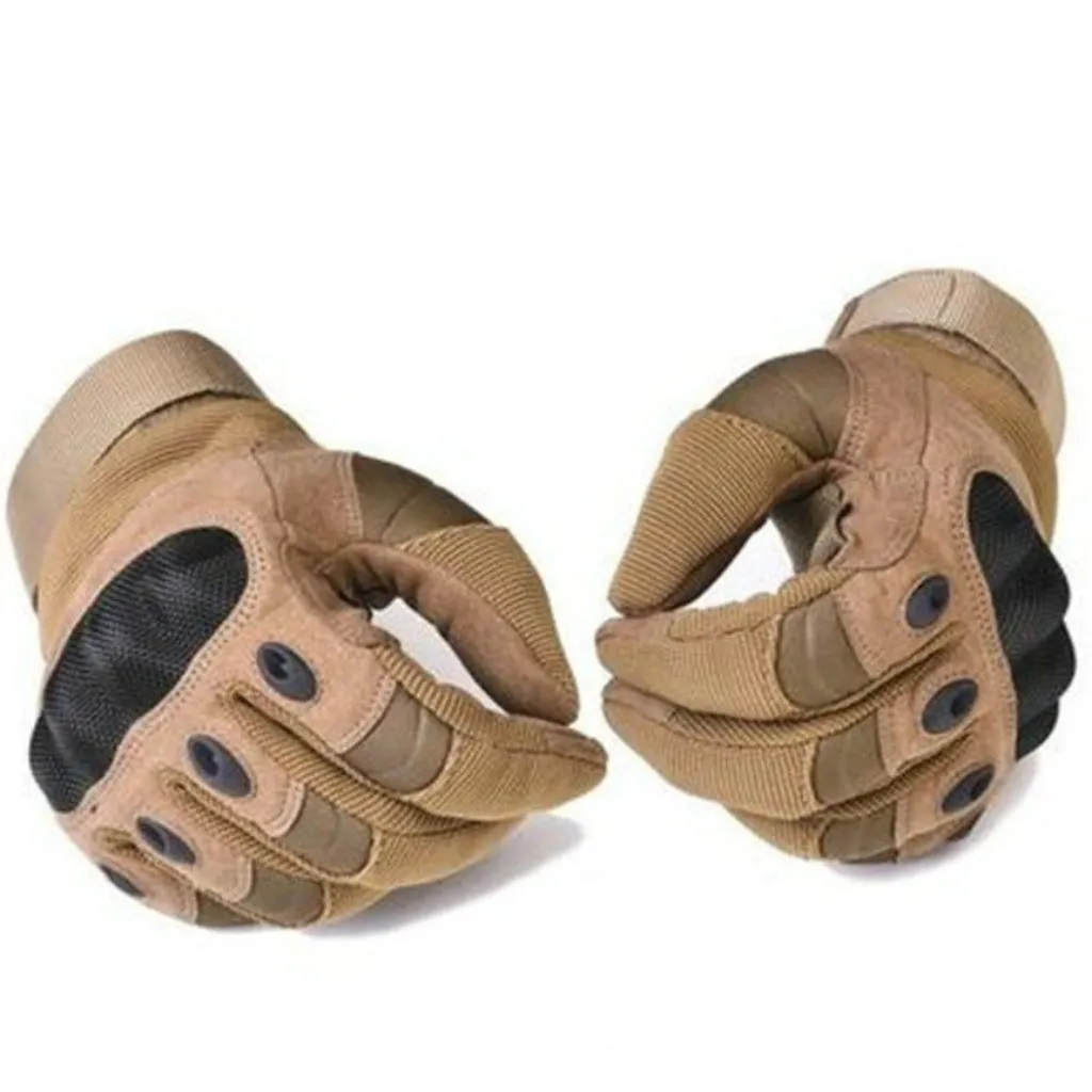 Two Pairs Gloves Hard Military Knuckle Tactical Gloves Motorbike Motorcycle ATV Riding Army Combat Full Finger Gloves for Men