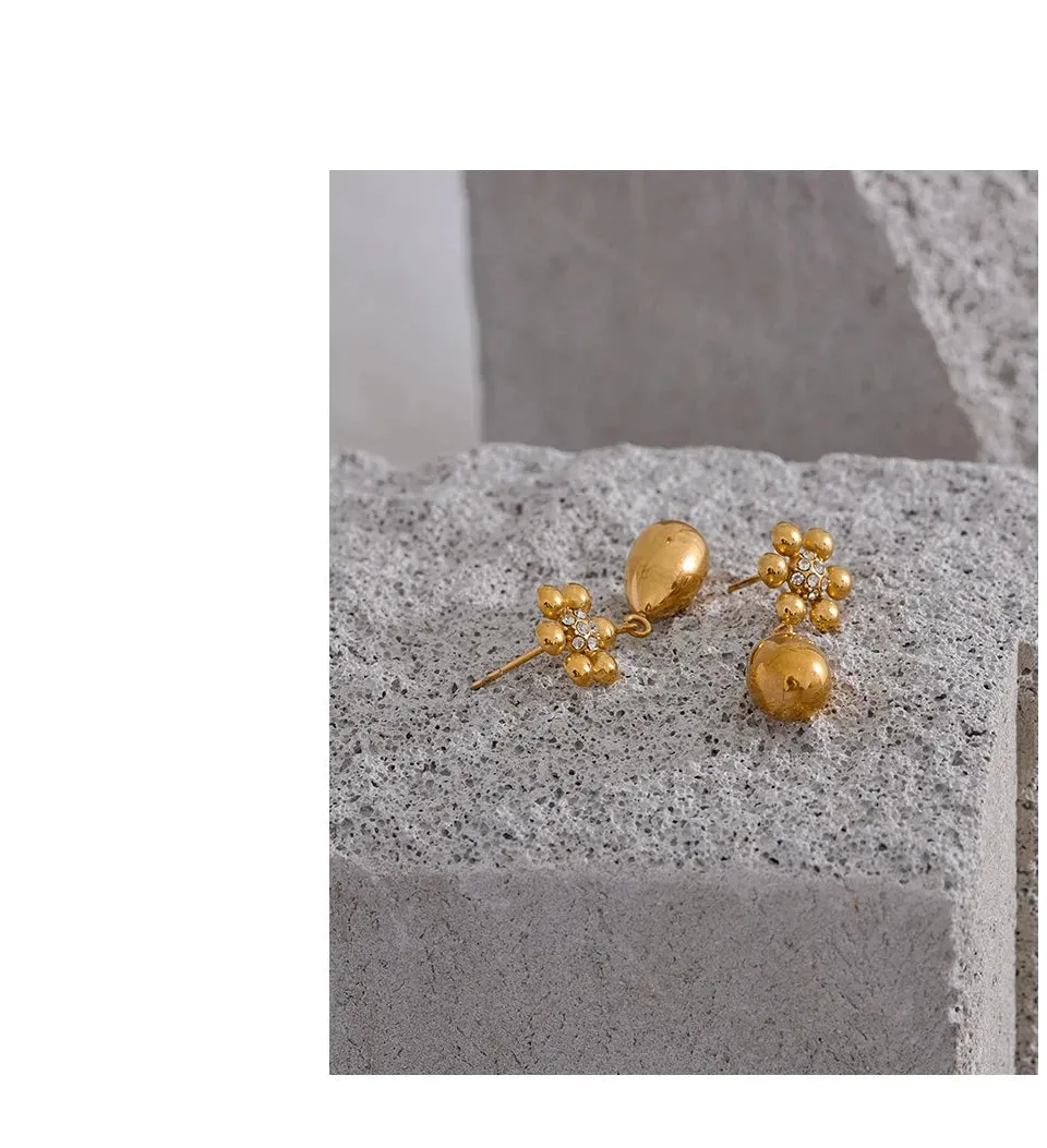 Water Drop CZ Dangle Earrings