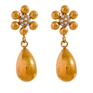 Water Drop CZ Dangle Earrings