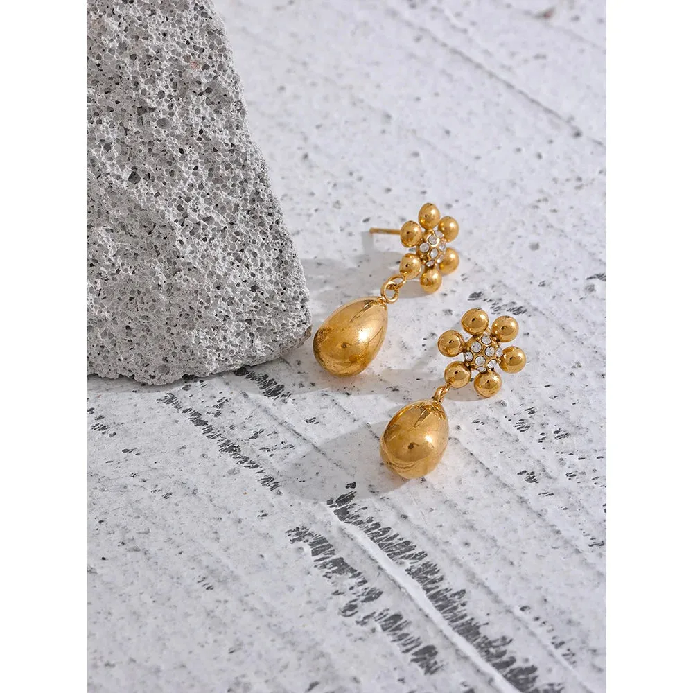 Water Drop CZ Dangle Earrings