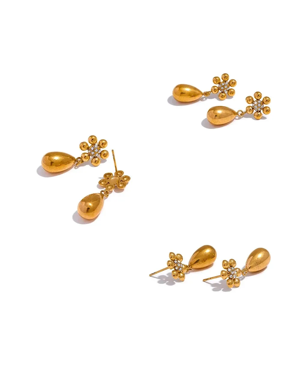 Water Drop CZ Dangle Earrings