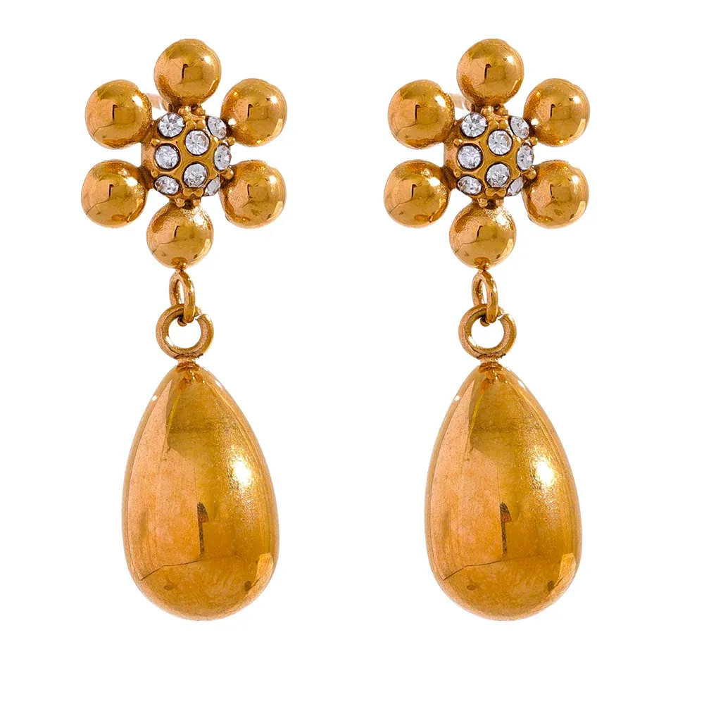 Water Drop CZ Dangle Earrings